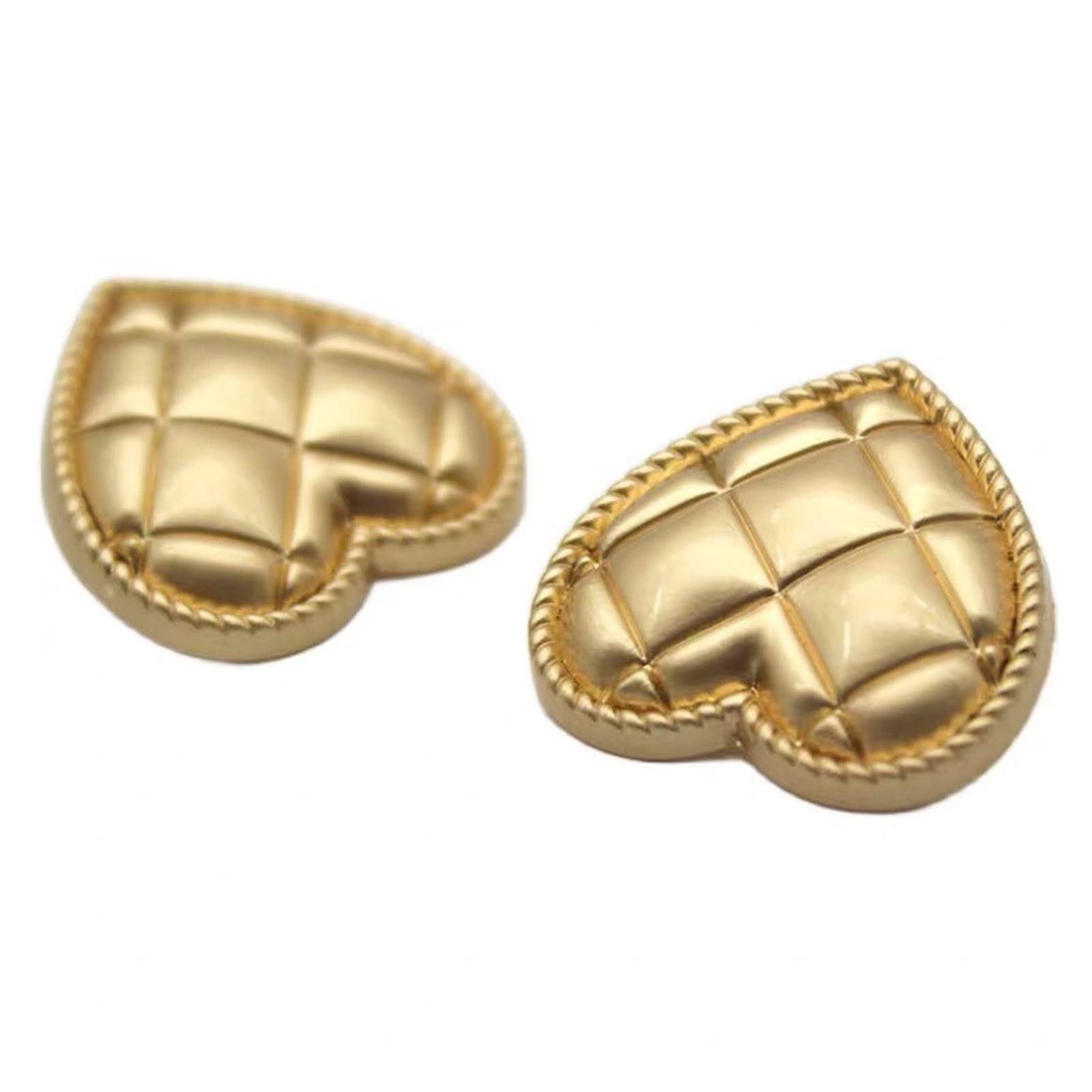 Modny metalowy guzik do ubrań, 10 sztuk pięknych guzików w kształcie serca do akcesoriów do szycia odzieży Złote metalowe guziki do koszuli(20mm)