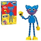 Brickcraft Officially Licensed Poppy Playtime Huggy Wuggy with Posable Limbs and Interchangeable Faces Included 240 Pieces Multicolored Brick Building Set