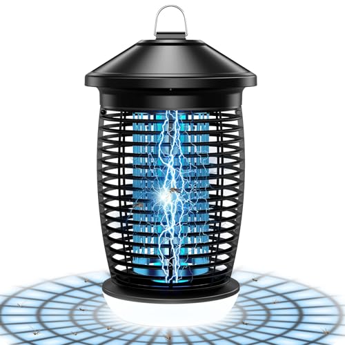PALONE Lampe Anti Moustique Electrique 4500V 20W, Tueur d'Insectes UV Puissant avec LED Lampe et 1,2M Câble, Destructeur de Mouches IPX4 pour Intérieur et...