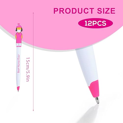 Miniatura 2 de LUTER 12 bolígrafos divertidos para enfermera, regalos de agradecimiento para médicos, enfermeras, asistente médico, enfermera, juego de bolígrafos