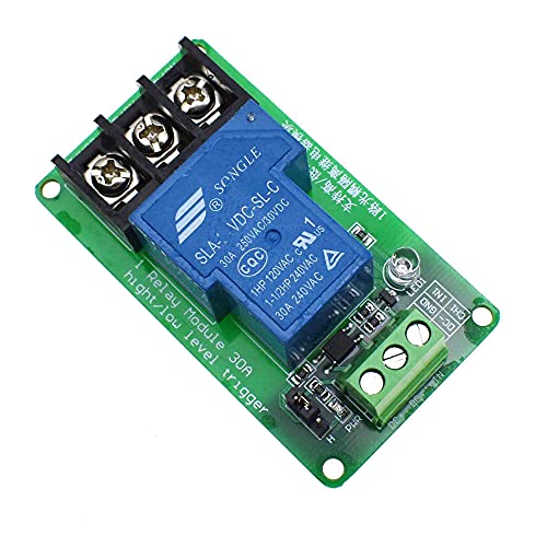 Reland Sun-30A 1 2 4 Channel Relay Module High Low Level Trigger Optocoupler Isolation Load DC 30V AC 250V 30A PLC Industrial Control for Automation Equipment Control (1-Channel 5V)