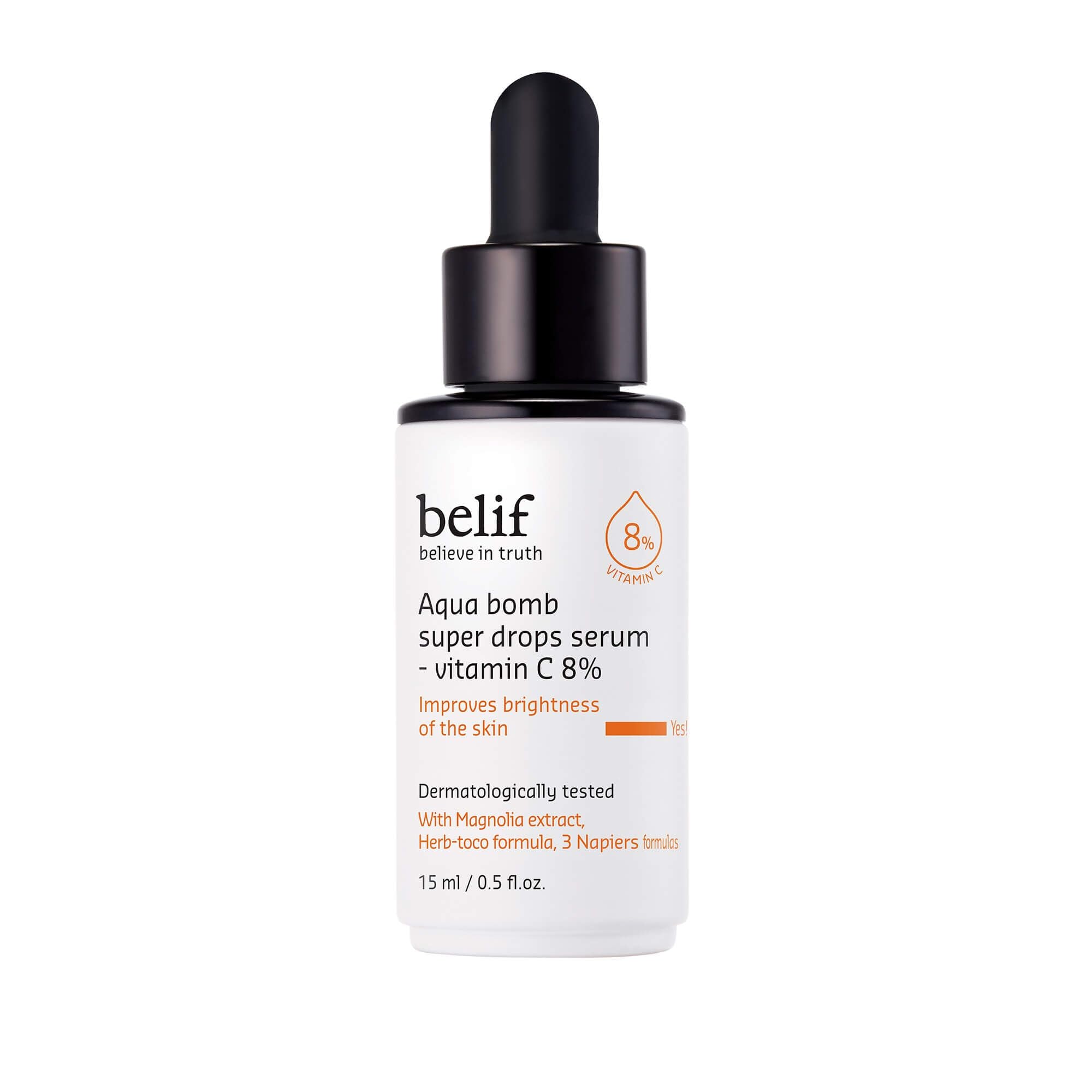 belif Super Drops – Sérum Antioxidante con Vitamina C al 8% | Unifica el Tono, Mejora la Textura y Aporta Luminosidad | Cosmética Coreana (15 ml)