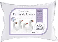 Travesseiro 100% Pena de Ganso Natural - 50 cm X 70 cm Conforto