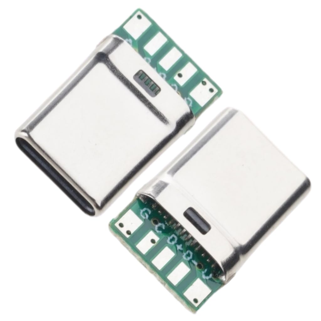 Tsophreniq USB 2.0 PCB Mount Connector Assortment USB 4Pin/USB C 5Pin PCB Mount Socket Connector Power Supply Adapter