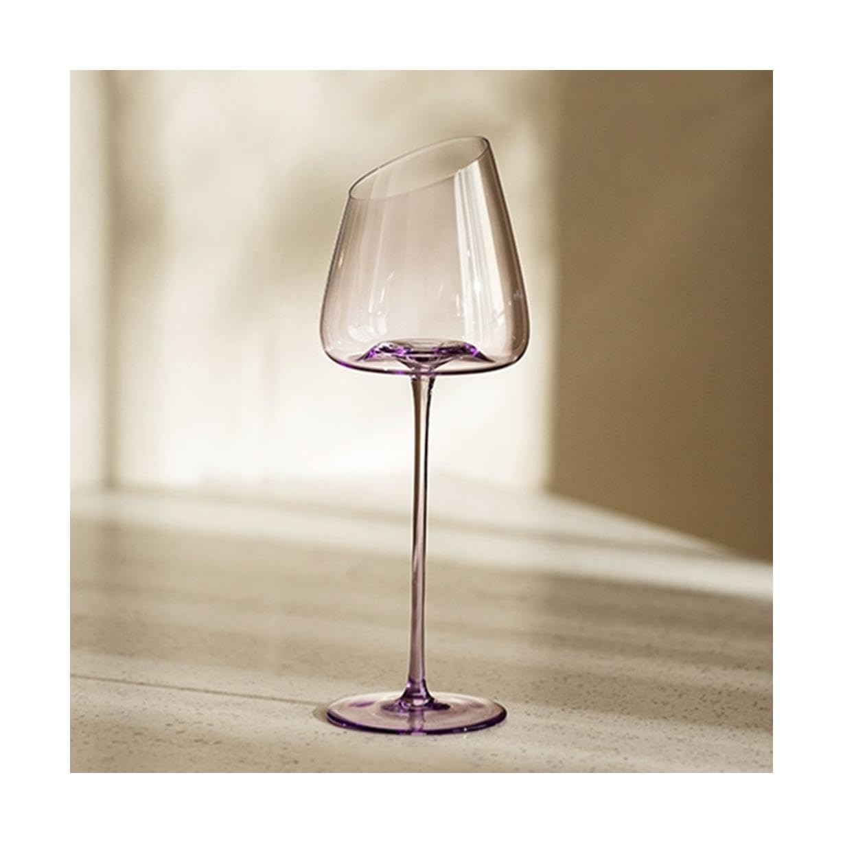 Bol à poisson doré sans pied Verre à vin rouge peint à la main Verrerie