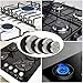 HUAREW Gas Stove Burner Caps Set, Cooker Hat Set Suitable for Most Gas Stove Burners, 1 Large, 1 Small, 2 Middle