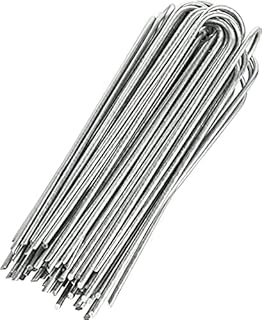 LORD C Wire Pegs U Shaped Garden Weed Fabric Securing Pegs Pins Galvanised Garden Lawn Pegs Ideal For Securing Weed Fabric, Landscape Fabric, Netting, Ground Sheets & Fleece (10)