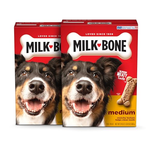 Milk-Bone-Original-Dog-Treats-for-Medium-Dogs-24-Ounce-Crunchy-Biscuit-Helps-Clean-Teeth-Pack-of-2 Milk Bone Original Dog Treats for Medium Dogs 24 Ounce Crunchy Biscuit Helps Clean Teeth Pack of 2