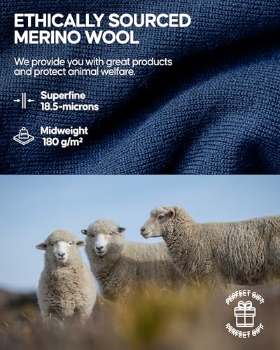 DANISH ENDURANCE Merino Wool Base Layer Set Men, Top and Bottom Set, Thermal Underwear for Mens, Long Johns, Long Sleeve4