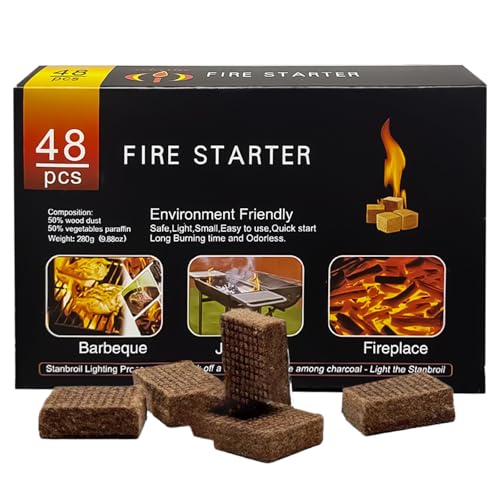 Anzündwürfel,Kaminanzünder,Grillanzünder 48 Stück,Kohleanzünder,Feueranzünderrollen,Anzünder Würfel,Grill Zubehör für Grill, Kamin und Ofen Anzündwürfel,Kaminanzünder,Grillanzünder 48 Stück,Kohleanzünder,Feueranzünderrollen,Anzünder Würfel,Grill Zubehör für Grill, Kamin und Ofen