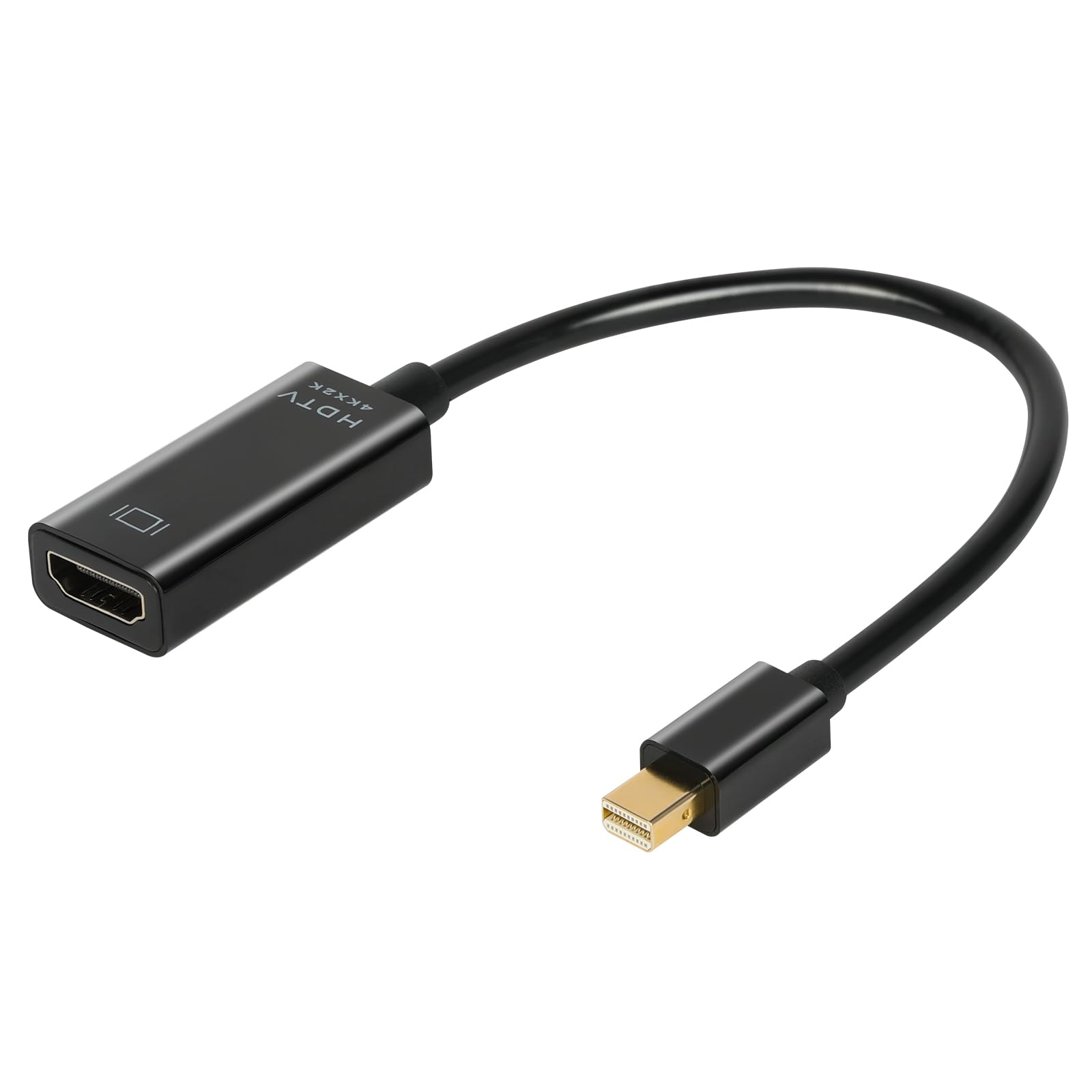 AXFEE Adaptateur Mini DisplayPort vers HDMI, Lot de 1, UHD, 4K 30Hz, 2K 60Hz,1080P 120Hz, pour MacBook Air/Pro, Microsoft Surface Pro et Plus - Noir