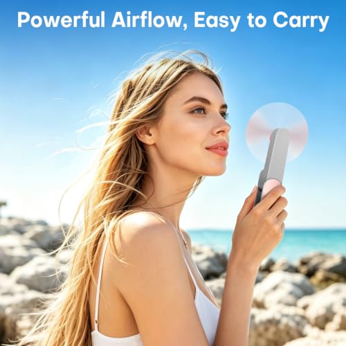 Nezylaf Portable mini handheld Fan, small Rechargeable Personal Fan for 9-15 Hours Runtime, Pocket Design for Travel/Women Essentials/vacation/beach/vacation/airplane/disney by Nezylaf - Used condition - Image 7
