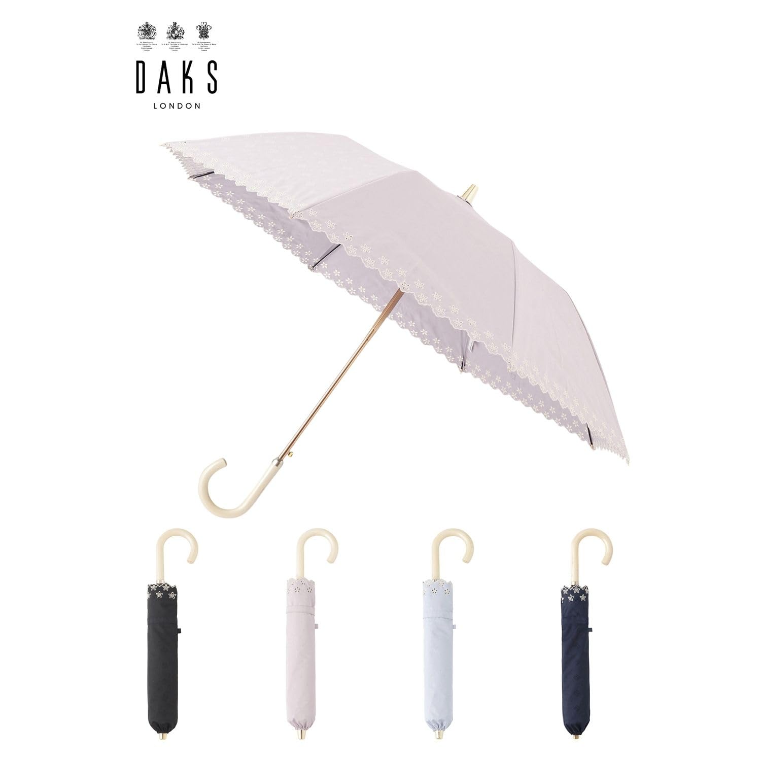 ★新品★DAKS　ダックス　晴雨兼用　日傘　楽折　1級遮光　軽量　刺繍　日本製 Amazon | ムーンバット 【ダックス】 日傘 折りたたみ傘