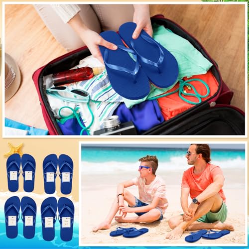 Image of Unittype Flip Flops Bulk for Wedding Guest Slippers Wedding Flip Flops with Cards Bags for Pool Beach Party
