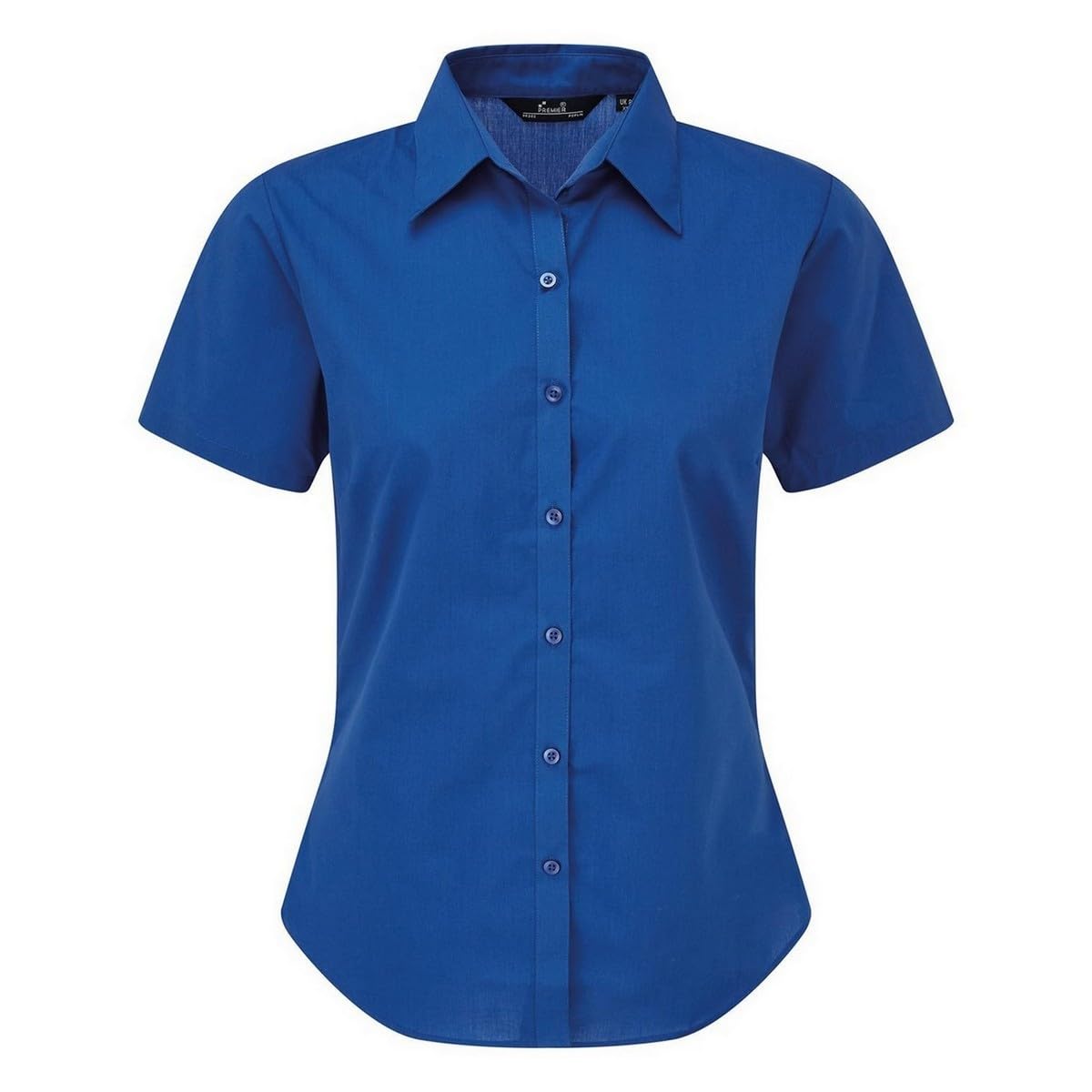 Premier Short Sleeve Poplin Blouse/Plain Work Shirt (24) (Royal)