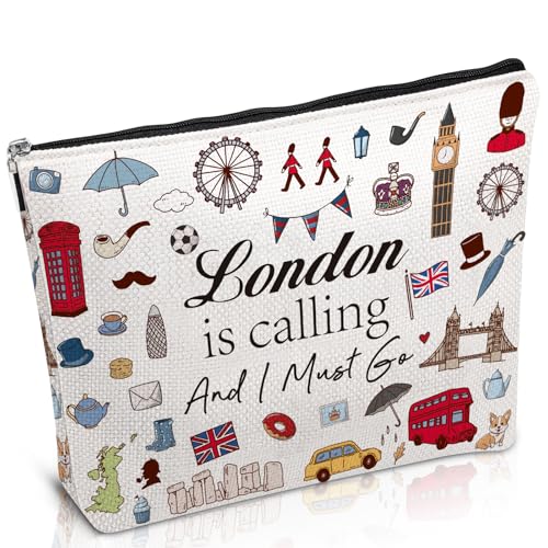 Luvart London Reise-Souvenirs, britische Geschenke für Frauen und Mädchen, London-Urlaubsreise, Make-up-Tasche, 1 x London 319, Kosmetiktasche