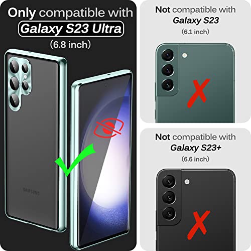 Miimall Capa para Samsung Galaxy S23 Ultra com protetor de tela de privacidade, capa S23 Ultra com p