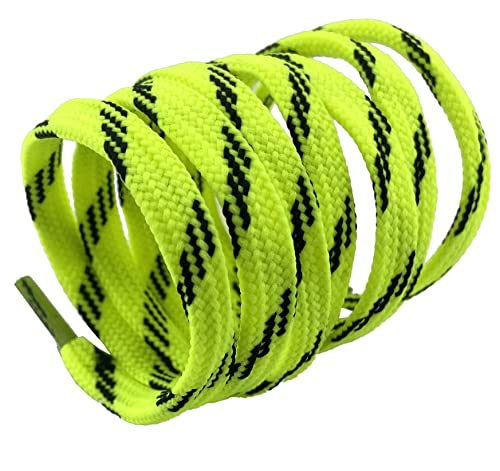 Image of 2 PAIRS Flat Shoe laces 48 Inches Wide Shoelaces for Athletic Running Sneakers Sports Shoes Boot Laces Strings (2 Pairs)