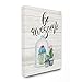 Stupell Industries Be Awesome Cactus Succulents Watercolor Canvas Wall Art, 24 x 30, Multi-Color