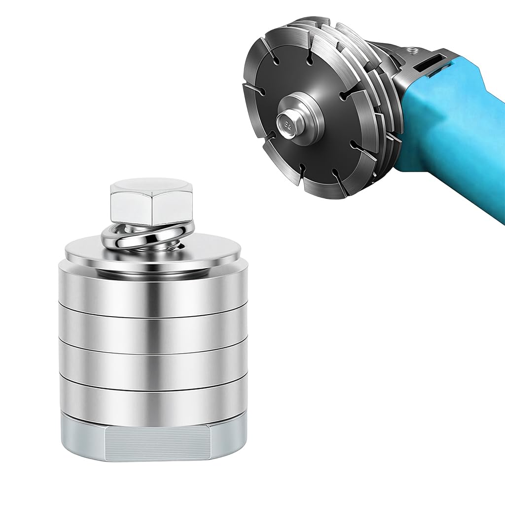 Serplex® Angle Grinder Slotting Conversion Kit for 100mm Grinder, Carbon Steel Multi-Blade Groove Cutting Adapter, Wall Chasing Attachment for Wiring & Pipe Installation