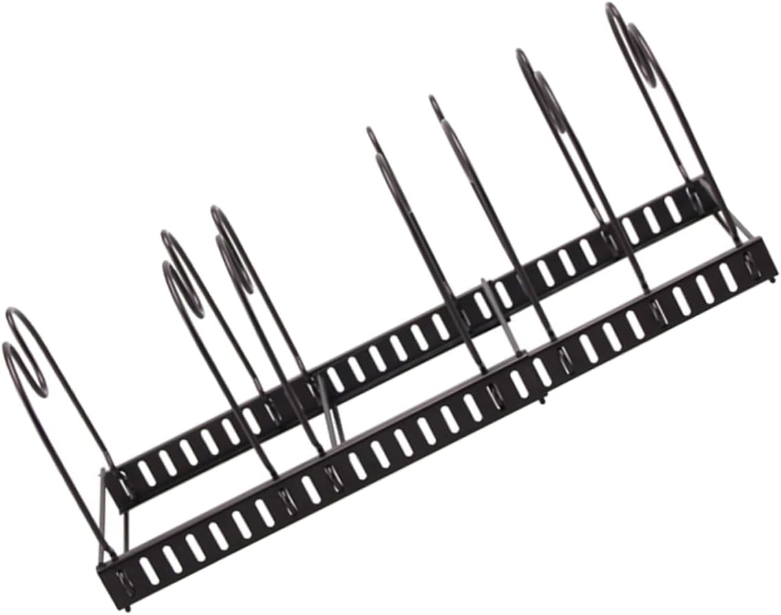 Expandable Pot Lid Organizer Multi-functional Storage Rack for Kitchen Cabinet and Countertops Iron Design for Efficient Cookware Organization Black Antique Bronze