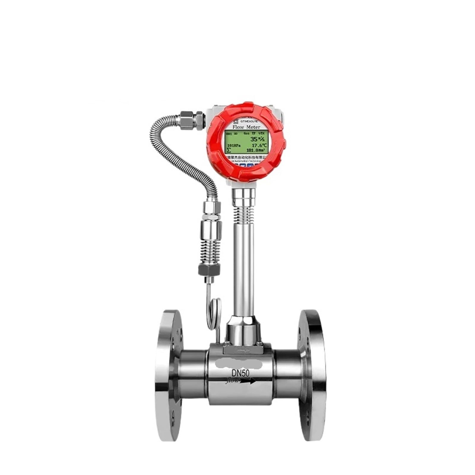 KSZHZYMGX DN50 clamp vortex flow meter 4-20mA RS485 Flow Meter(DN25)