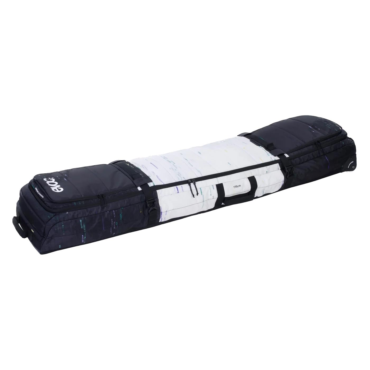 EVOC Snow Gear Roller ski and Snowboard Bag (for 3-4 Pairs of skis or 2 Snowboards, Padded, Foldable, Replaceable Skate Wheels, Avalanche Compartment, Size: L), Multicolour