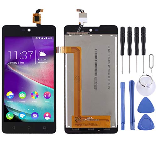 ZAORUN Pièce détachée, Ecran LCD et Assembleur Complet Digitaliseur Compatible for Wiko Rainbow Lite Téléphone Portable Remplacer Une Partie (Couleur : Black)
