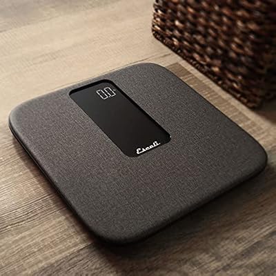 Escali ComfortStep Anti-Slip Digital Bathroom Scale for Body Weight with Removable Linen Platform Cover and High Capacity of 400 lb, Batteries Included