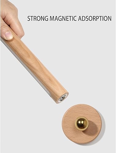 Miniatura 4 de HBGFHG Lámpara de pared LED de madera giratoria de 360, apliques de pared magnéticos recargables por USB, funciona con pilas, luz nocturna LED para