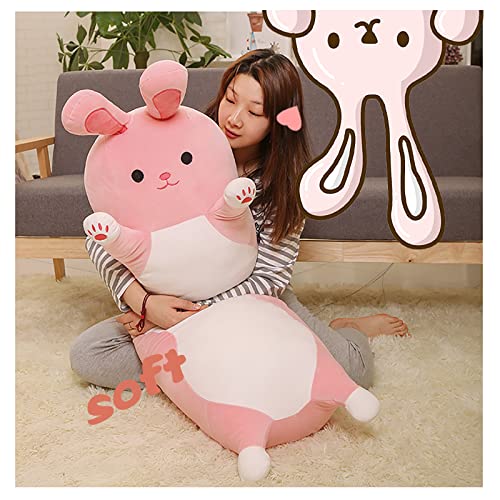 Handytoolinc Long Rabbit Soft Pillow Plush Stuffed Rabbit Throw Sleeping Pillow Rabbit Cotton Kitten Pillow Cuddly Stuffed Cute Plush Doll Toy Gift For Kids Girlfriend (29.5Inch/75Cm, Pink Rabbit) #TOP2