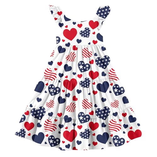 Image of Vieille Toddler Girls Summer Dress Ruffle Casual Beach Sundress 2-8 Years