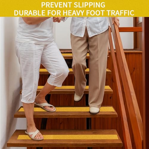 Image of Anti Slip Tape 2 inch x 30FT, Light Yellow Heavy Duty Waterproof Non-Slip Safety Traction Grip Tape for Indoor Outdoor Stairs, Steps, Ramps, Walkways and Pool