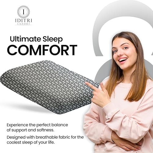 Image of Cervical Support Pillow, Grey Memory Foam Ergonomic Contour for Neck Relief, Breathable Jacquard Cover, Orthopedic Bedding for Better Sleep, Side and Stomach Sleepers,50x30x6 cm