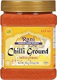 Rani Chilli Powder (Mirchi) Ground Indian Spice 16oz (1lb) 454g PET Jar ~ All Natural | Salt-Free | Vegan | No Colors | Gluten Friendly | NON-GMO | Kosher | Indian Origin
