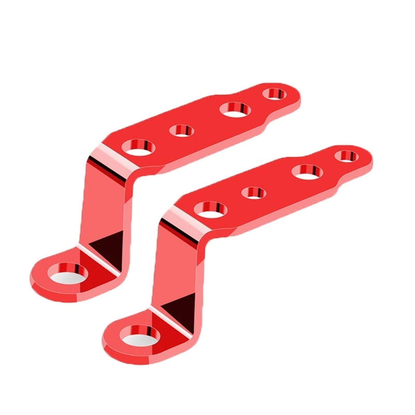 Ahusrwe 2Pcs Red Bracket Light Modified Motorcycle Headlight Bracket Rearview Electric Vehicle Car Mirror Lamp Spotlight Extension Accessories(2Pcs Red)