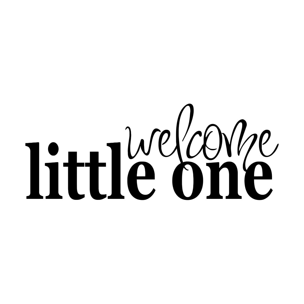 Welcome Baby Quotes Wall Stickers Paster Paper 34.5x89.4cm Art Decoration Large Black — image 1