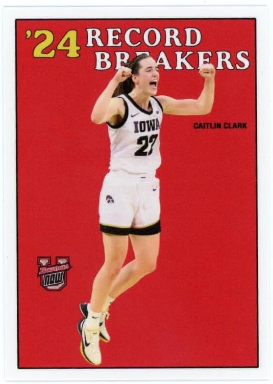 2023-24 BOWMAN U NOW #61-SP CAITLIN CLARK RECORD BREAKERS SHORT PRINT IOWA HAWKEYES WOMENS NCAA BASKETBALL