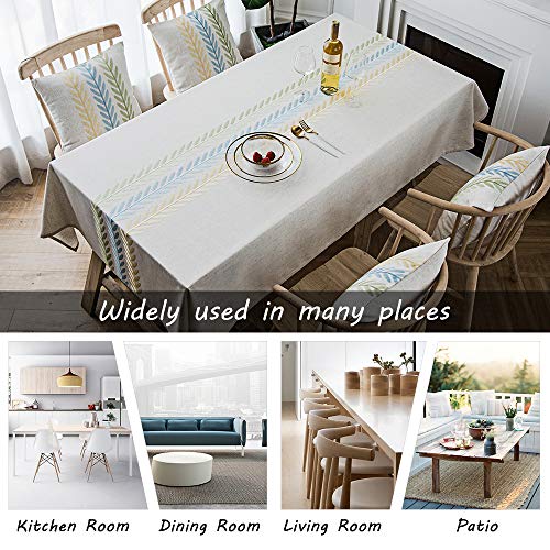 Linenlux Stylish Square Rectangular Tablecloth/Table Cover For Kitchen Dinning Tabletop Decoration Coffee Water Plant Rectangle/Oblong 55 X 70 In #TOP4
