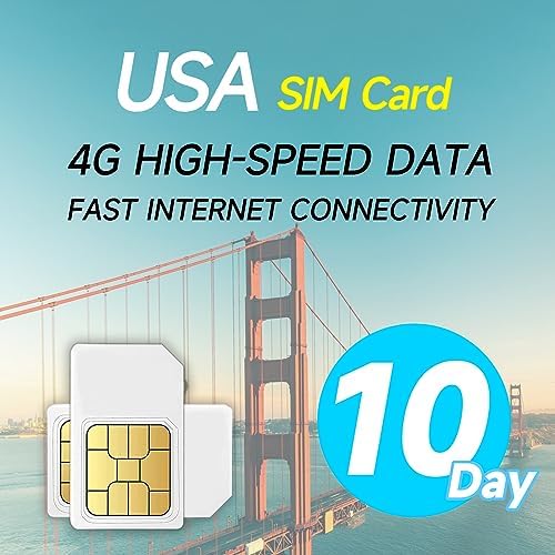 Amazon: AT&T USA SIM Card 10 Days Unlimited Data 4G LTE Data for