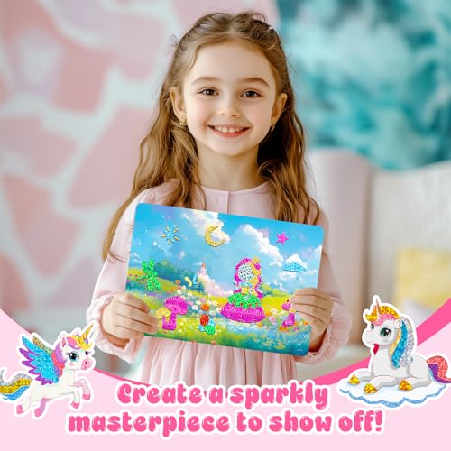 homicozy-Art-Craft-Activity-for-Kids-Foil-Fun-Unicorn-PrincessesNo-Mess-Art-Crafts-for-GirlsDIY-Foil-Foam-StickersCreative-Activity-KitsKids-Travel-ToysGifts-for-Girls-Boys-Ages-4-10