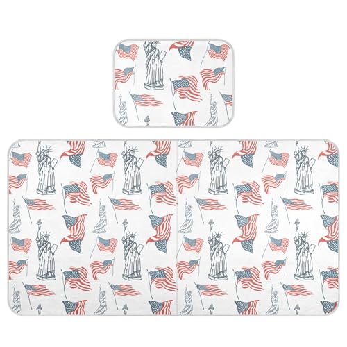 Takiito Statue of Liberty Baby Cooling Mattress Pad, Soft & Breathable Cooling Mat Keep Baby Cool in Summer 28x52 in, Nursery Essential