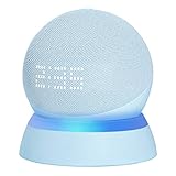 Table Stand for Echo Dot 5th Generation - C YECEN Desktop Holder Mount for Echo Dot 5th & 4th Gen, Base Bracket with Light Guide and with Built-in Cable Management,Cloud Blue