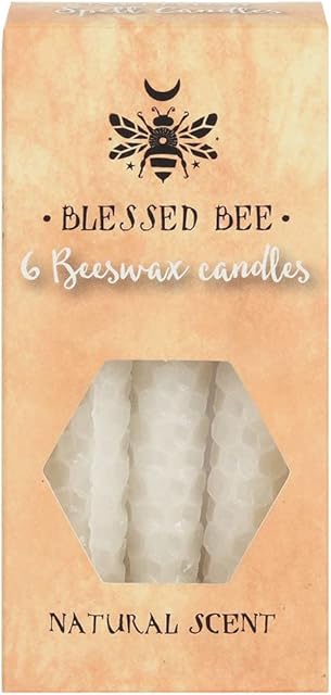Candles | White Beeswax Spell | H 11cm x W 5.5cm x D 3cm | Pack of 6