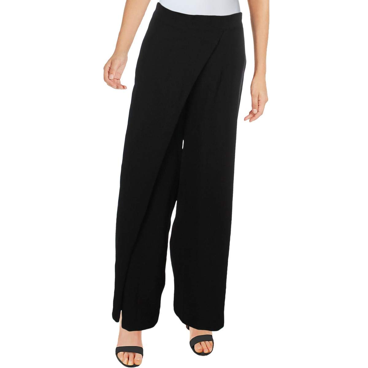 Verona Collection Womens Giovanna Casual Trouser Pants Black Medium