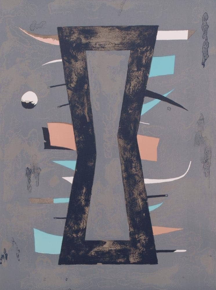 Amazon | 坂本善三 門 抽象画 絵画 リトグラフ 版画 インテリア