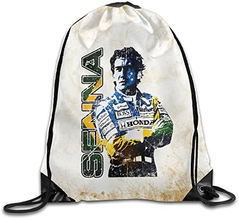 Ayrton Senna Training Gym Drawstring Backpack Sack Bag