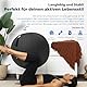 Backerz Sitzball 75 cm - Ergonomische Sitzmöbel für Büro und Heimbüro - Langlebiger Stoff, Gymnastikball - Fitness-Ball, Ballstuhl mit Ballauflage - Waschbarer Leinenbezug - Schwarz