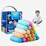 【CALIDAD PREMIUM】 El juego de arte de tiza de acera de 20 piezas, 15 colores brillantes y alegres se puede usar para mejorar la percepción visual, las habilidades cognitivas, la creatividad y la imaginación de sus hijos.