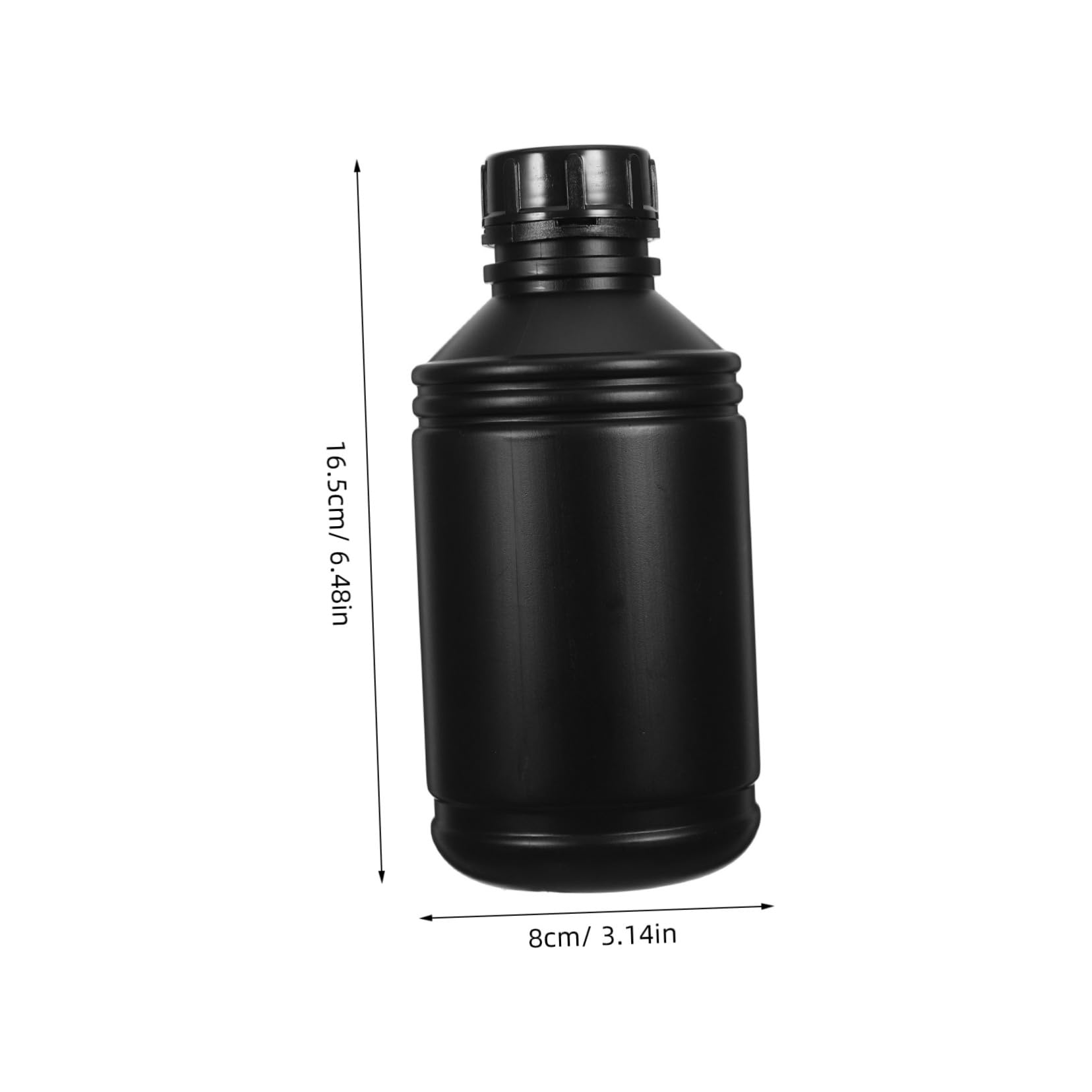 TOPBATHY 12 pièces Bouteilles de Stockage Chimique Hdpe Résistantes Aux Produits Chimiques Bouteilles de Réactifs de Laboratoire Noires avec Protection UV et Bouchons Étanches pour Photo